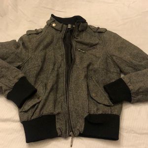 Grey bomber jacket small